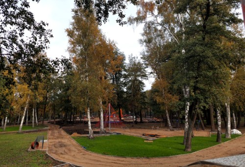 Postępy prac w parku przy ul. Gdańskiej