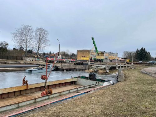 Zaplecze techniczne i basen portowy PGW Wody Polskie w Giżycku