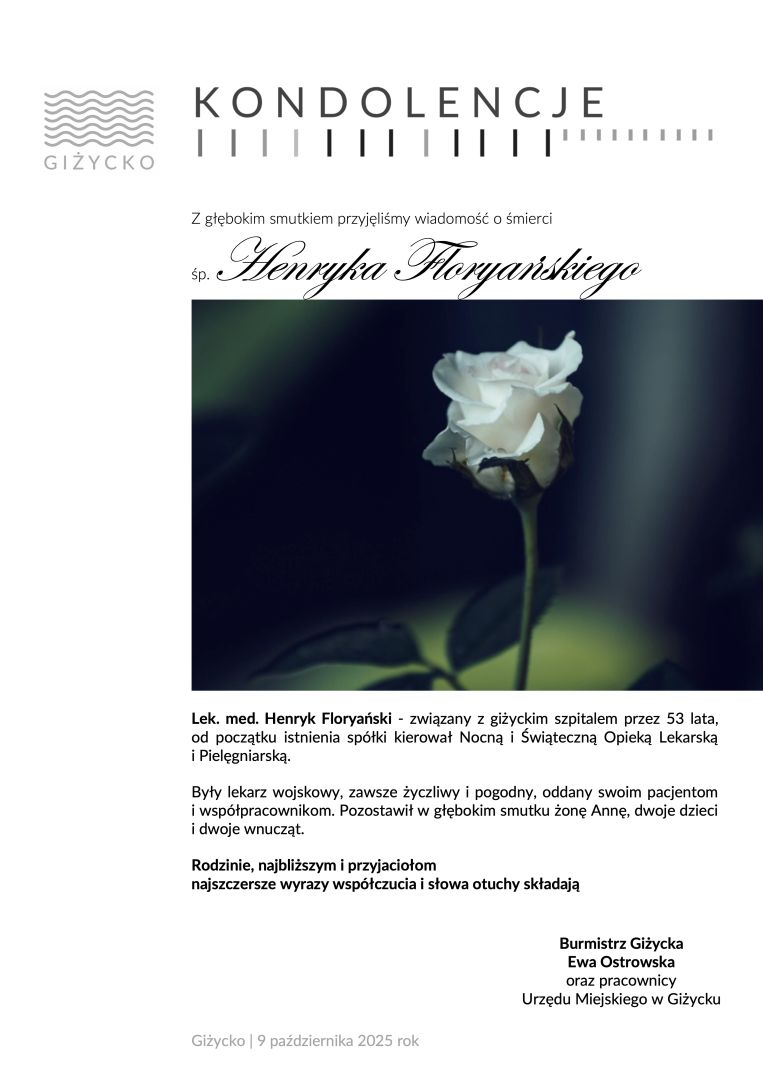 Kondolencje Henryk Floryański