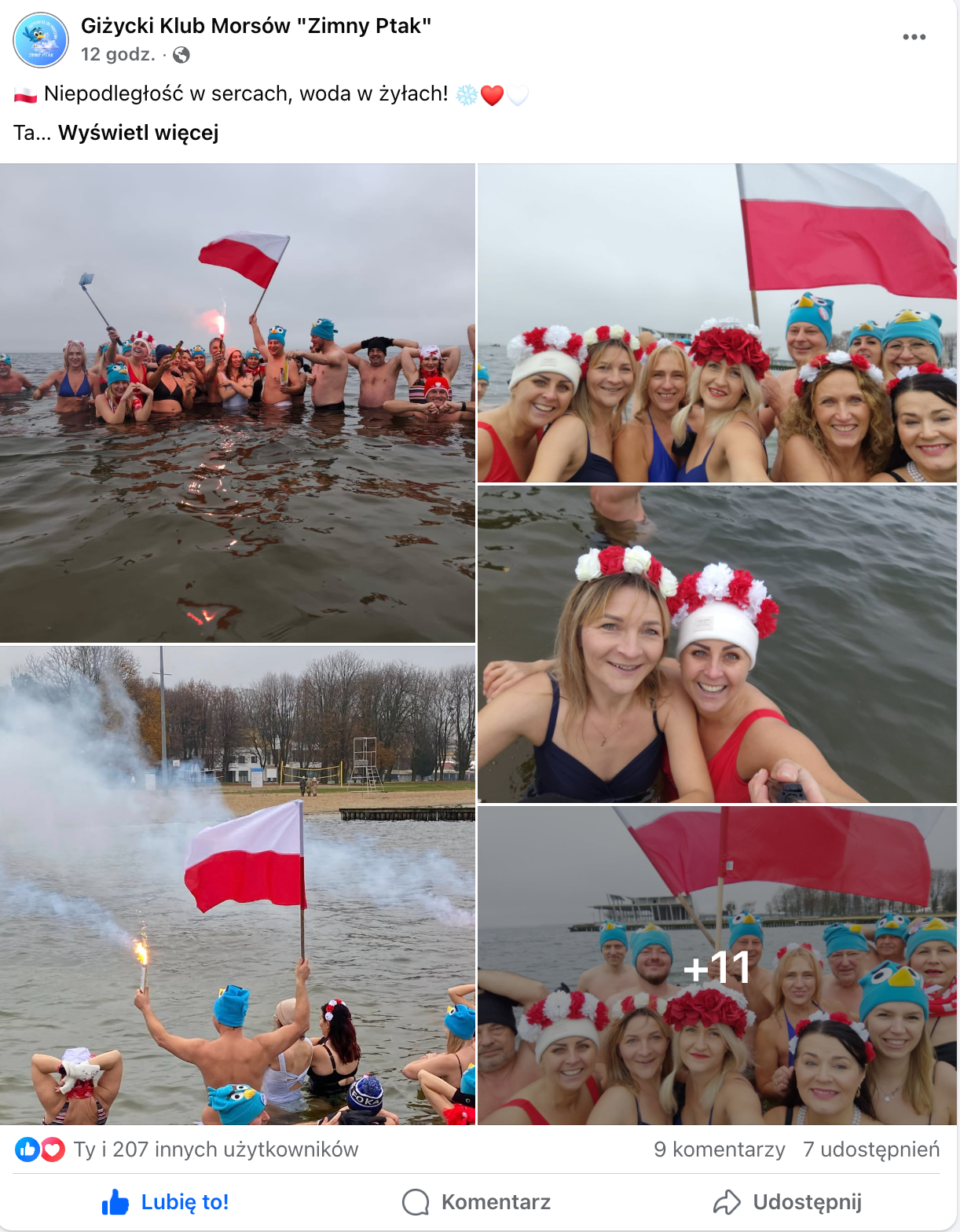 Giżycki Klub Mors&oacute;w Zimny Ptak_obchody 11 listopada 2025