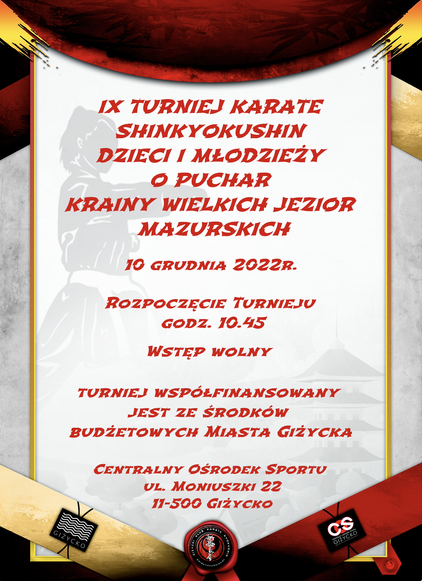 Plakat Turniej Karate