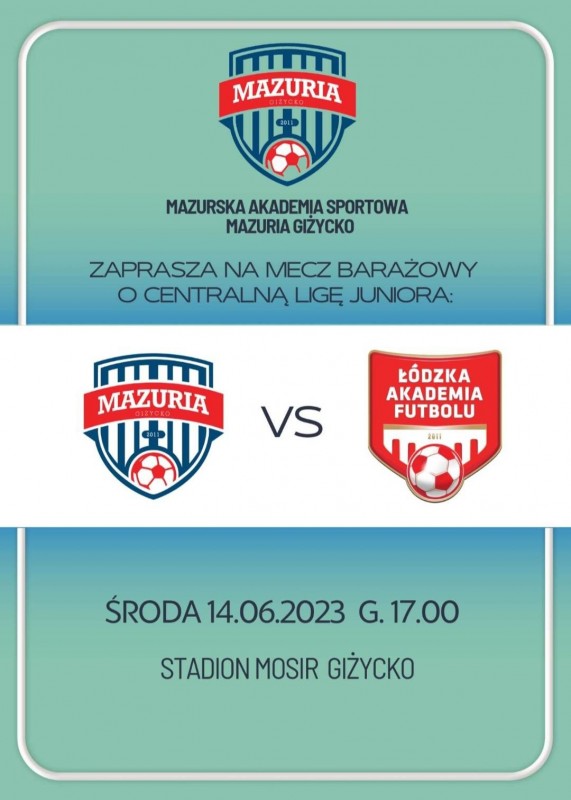 Mecz barażowy Mazura Giżycko vs. Łódzka Akademia Futbolu