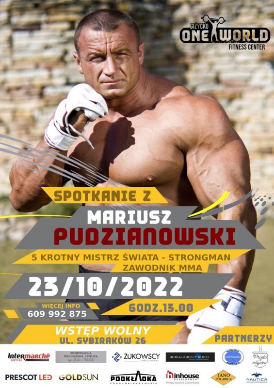 Mariusz Pudzianowski w Giżycku 