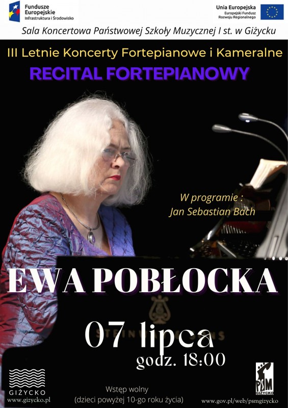 III Letnie Koncerty Fortepianowe i Kameralne | Ewa Pobłocka